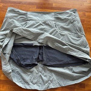 Athleta Gray A-Line Skirt with Built in shorts